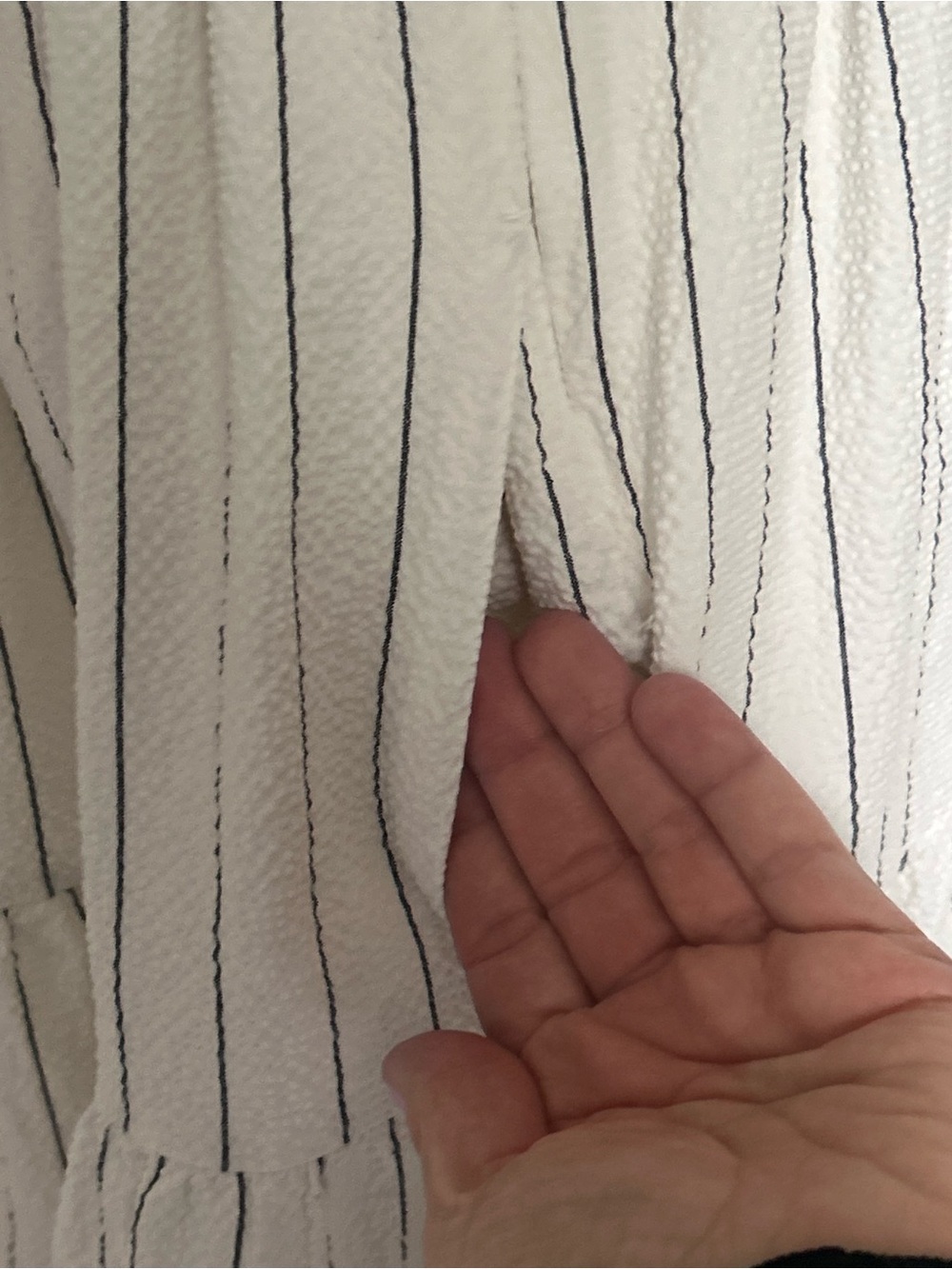Vineyard Vines Kentucky Derby Seersucker Tiered White Pinstripe Midi Dres Sz 8 - Picture 6 of 12